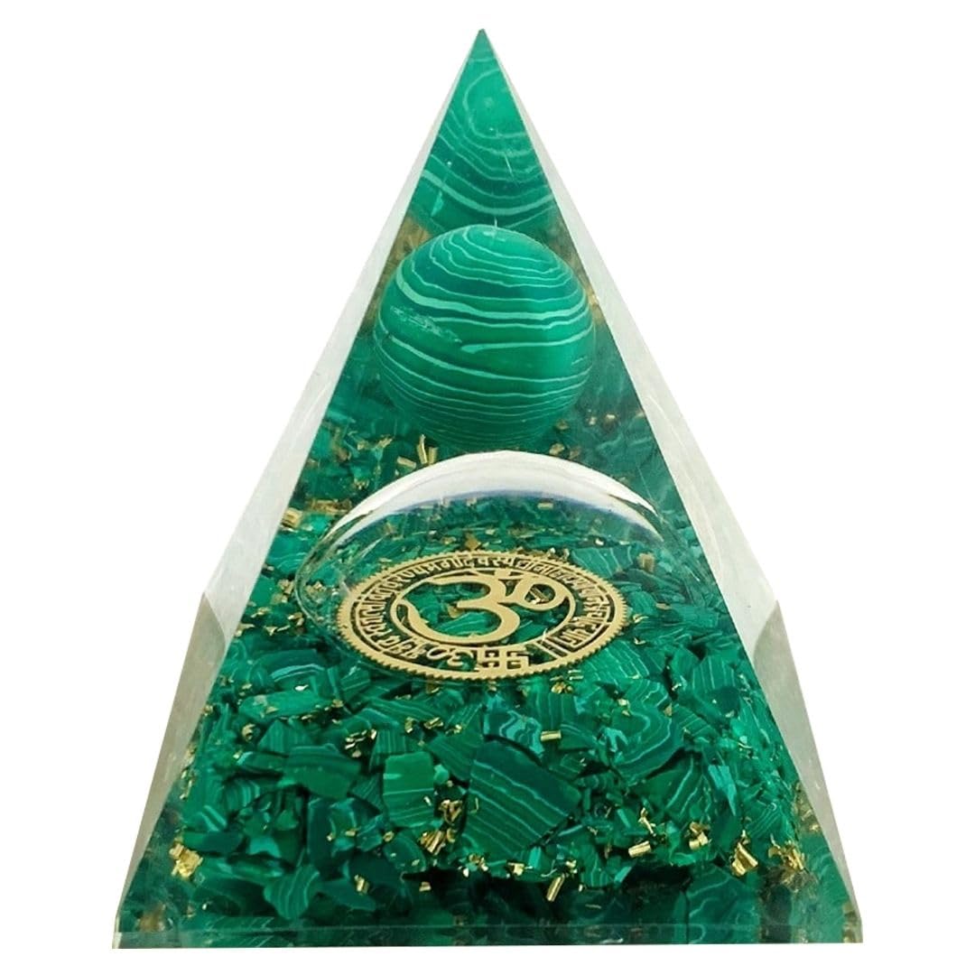 Malachite Ball and Pyramid