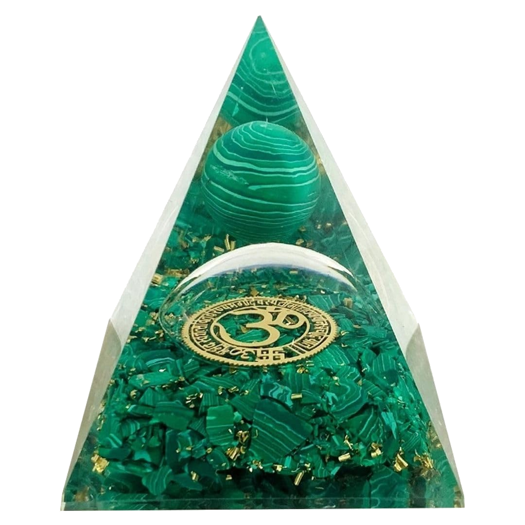 Malachite Ball and Pyramid