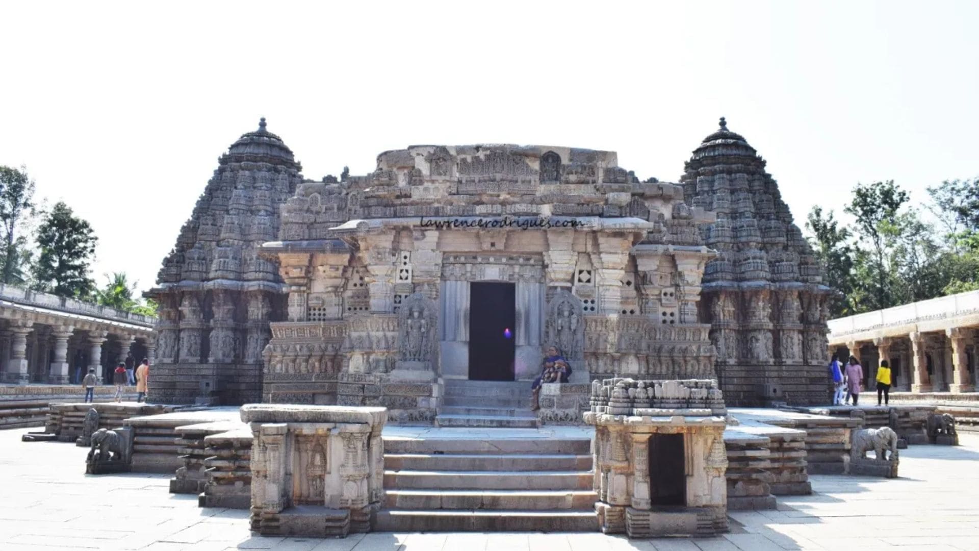 Epic Battle of Garuda and Vasuki Depicted on Hoysaleswara Temple Walls Halebidu Karnataka