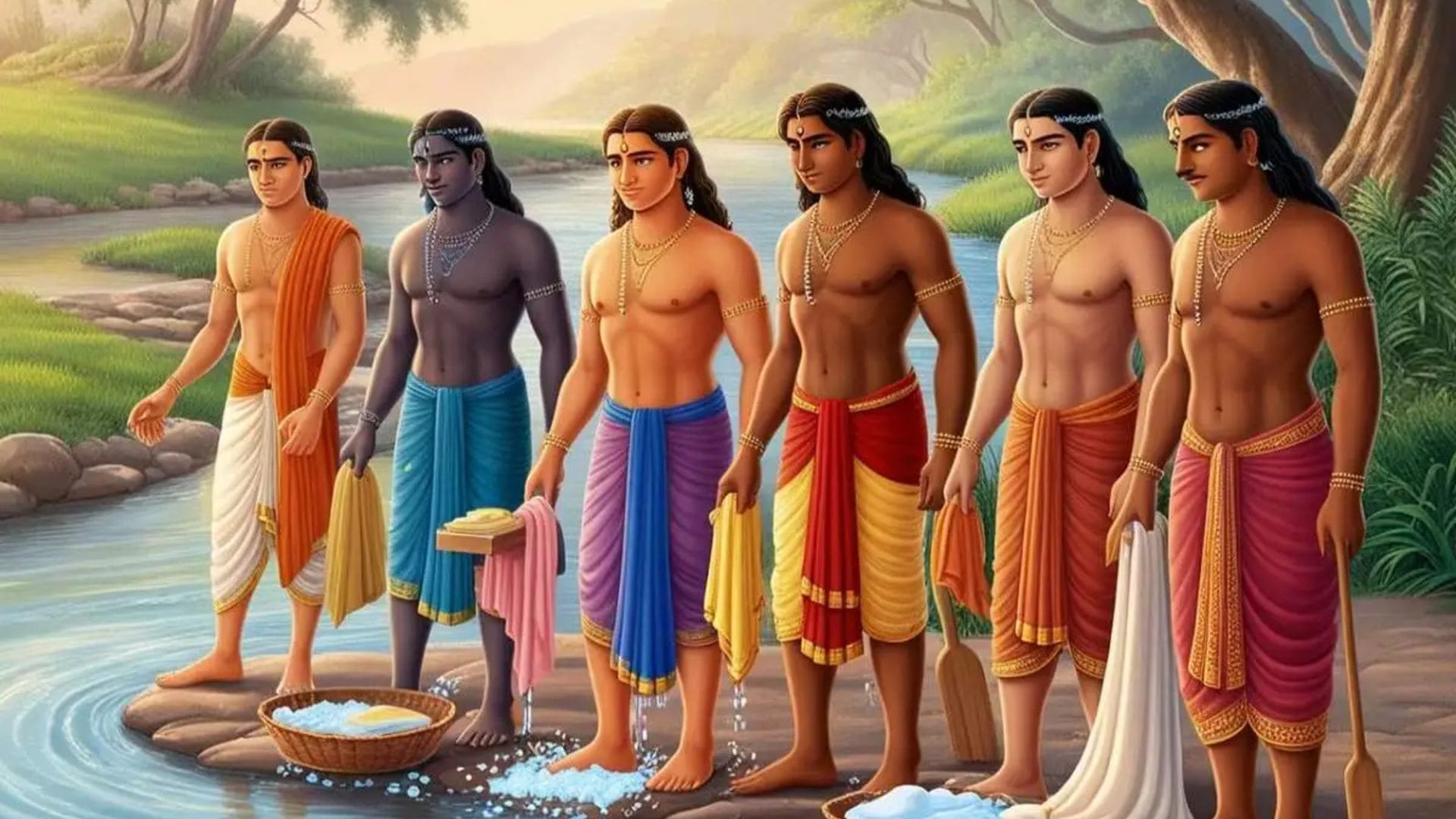 How Did the Pandavas Wash Their Clothes During the Mahabharata Period?