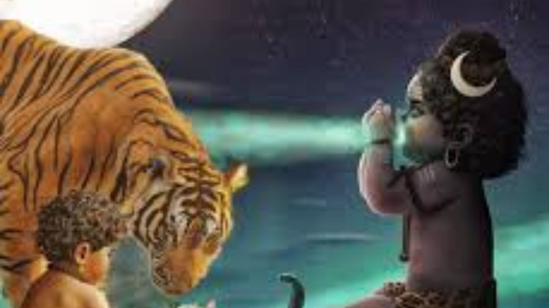 Lord Shiva and the Defeated Tiger: A Tale of Divine Supremacy
